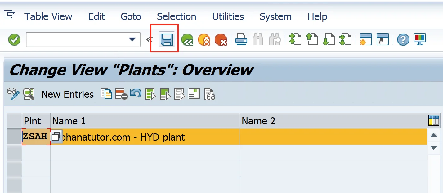 Creating plant in SAP Enterprise structure