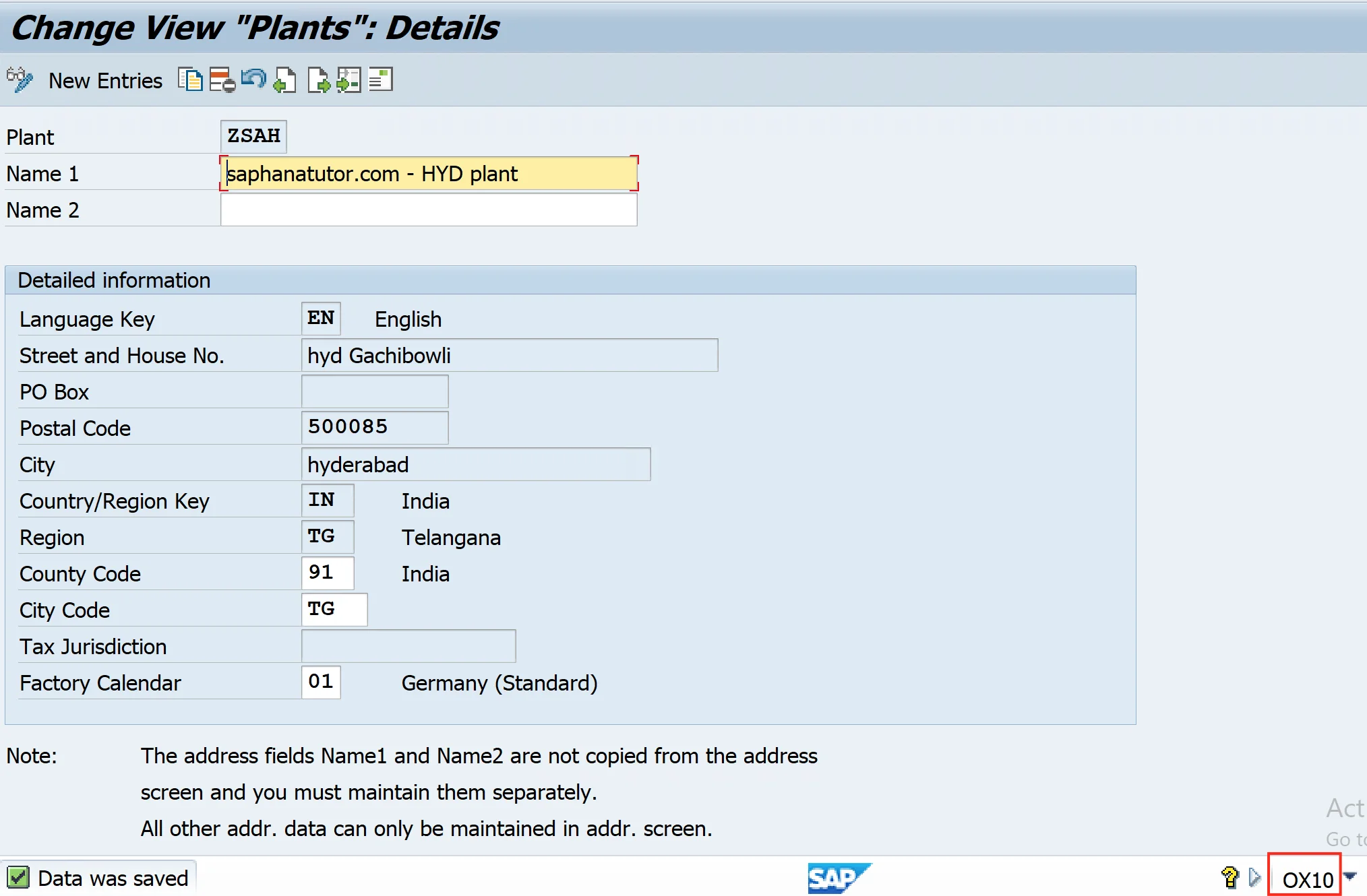 Assigning Plant to a Company Code in SAP