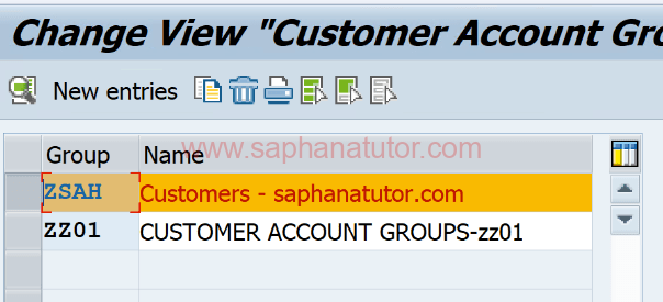 Creating Customer Account Groups in SAP SD (OVT0)