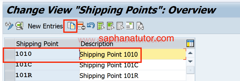 Defining SHIPPING point in sap