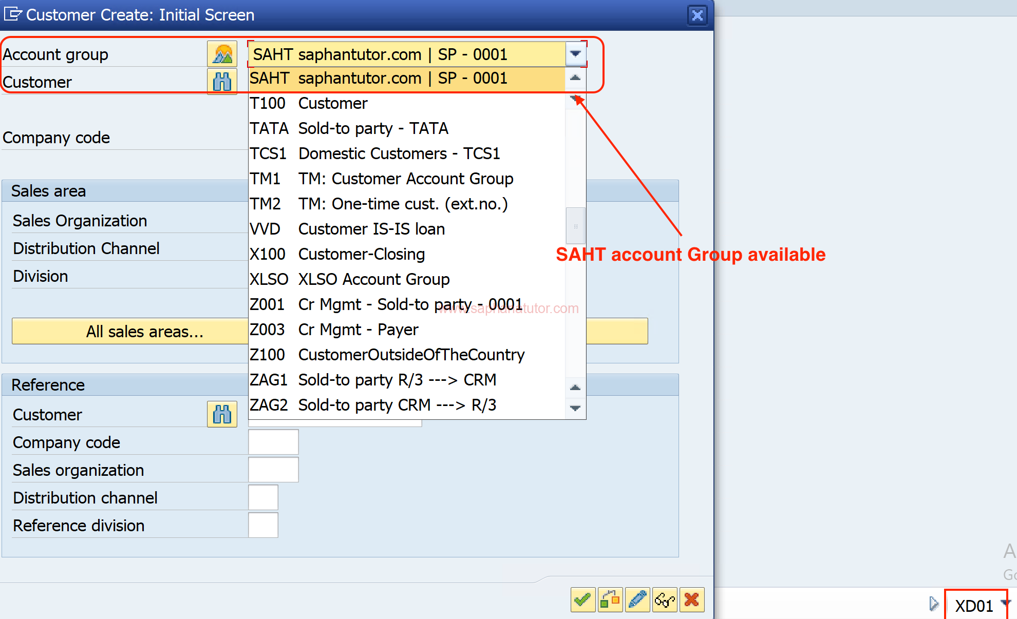 Creating Customer Account Groups in SAP SD (OVT0)